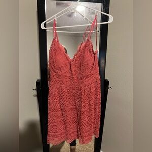 Light pink floral lace dress. Worn once!